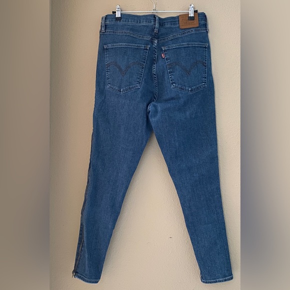 Levi’s Mile High Super Skinny Jeans with Side Zippers Size 31 (fits like 29-30) - Picture 2 of 10